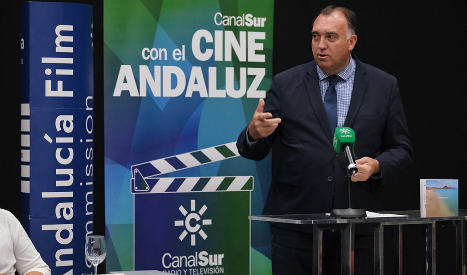 Arturo Bernal, durante la presentación de la memoria de la Andalucía Film Commission.